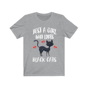 Just A Girl Who Loves Black Cats Ok Shirt, Cat Lover Shirt, Cat Mom Shirt, Funny Cat Gift, Boy Girl Shirt