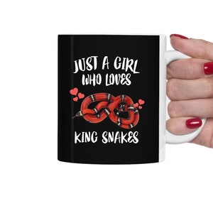 Just A Girl Who Loves King Snakes Tee Coffee Mug, King Snake Lover Gift, Snake Animal Mug