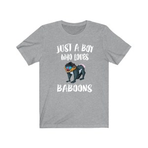 Just A Boy Who Loves Baboons Shirt, Baboon Lover Shirt, Baboon Shirt, Baboon Lover Gift, Animal Adult Kids T-Shirt