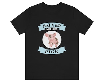 Just A Boy Who Loves Pigs Shirt, Pig Lover Shirt, Pig Shirt, Pig Lover, Animal Adult Kids Shirt