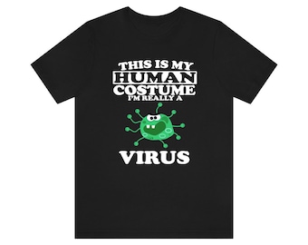 Este es mi disfraz humano Soy realmente una camisa de virus, camisa de amante de virus, camisa de virus, regalo de virus divertido, animales para niños adultos