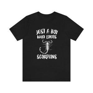 Just A Boy Who Loves Scorpions Shirt, Scorpion Lover Shirt, Scorpion Shirt, Scorpion Lover Gift, Animal Adult Kids T-Shirt