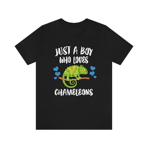 Just A Boy Who Loves Chameleons Shirt, Chameleon Lover Shirt, Chameleon Shirt, Chameleon Owner Gift, Animal Adult Kids T-Shirt