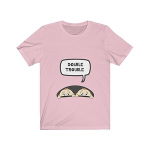 Double Trouble Mom Of Twins Shirt, Mom Of Twins Gift, Twins Mother Pregnancy Gift T-Shirt
