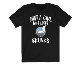 Just A Girl Who Loves Skunks Shirt, Skunk Lover Shirt, Skunk Lover Geschenk, Tier Liebhaber Shirt, Erwachsene Kleinkind Kind Geschenk T-Shirt