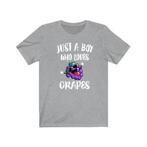 Just A Boy Who Loves Grapes Fruit Shirt, Grapes Lover Shirt, Grapes Shirt, Grapes Lover Gift, Animal Adult Kids T-Shirt