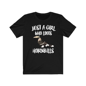 Solo una ragazza che ama la camicia di uccelli buceri, camicia amante del bucero, regalo amante del bucero, camicia bucero, tee bucero, bambini adulti animali