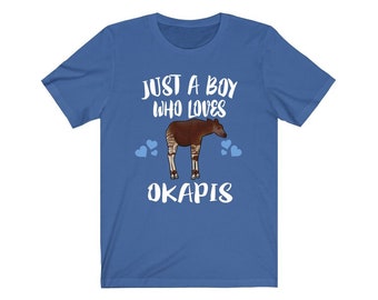Just A Boy Who Loves Okapis Shirt, Okapi Lover Shirt, Okapi Shirt, Okapi Lover Gift, Animal Adult Kids T-Shirt