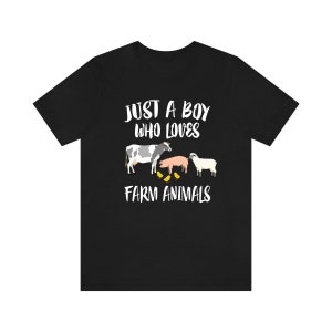 Just A Boy Who Loves Cows T-Shirt Animal Lover Farm Gift Just A Boy Who Loves Cows T-Shirt Animal Lover Farm Gift