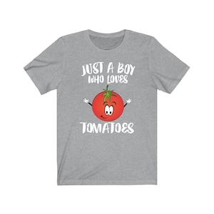 Just A Boy Who Loves Tomaten Shirt, Tomaten Liebhaber Shirt, Tomaten Shirt, Gemüse Liebhaber Geschenk, Tier Erwachsene Kinder T-Shirt