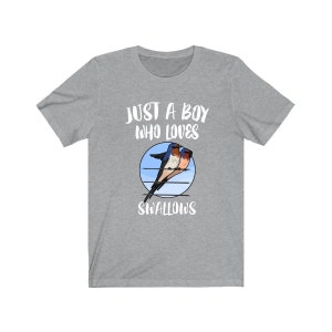 Just A Boy Who Loves Swallows Birds Shirt, Swallow Lover Shirt, Swallow Shirt, Birding Lover Gift, Animal Adult Kids T-Shirt