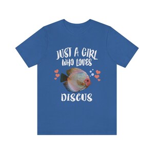 Just A Girl Who Loves Discus Fish Shirt, Discus Fish Lover Shirt, Discus Fish Gift, Fish Shirt, Adult Kids Animal T-Shirt