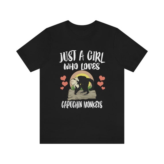 Just A Girl Who Loves Monkeys Tshirt Monkey Lover Gift Just A Girl Who Loves Monkeys Tshirt Monkey Lover Gift