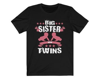 Große Schwester Zwillingsshirt, Große Schwester Zwillinge Geschenk, Schwester Zwillinge Geschenk T-Shirt