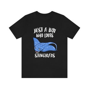 Just A Boy Who Loves Stingrays Shirt, Stingray Lover Shirt, Stingray Shirt, Stingray Lover Gift, Animal Adult Kids T-Shirt