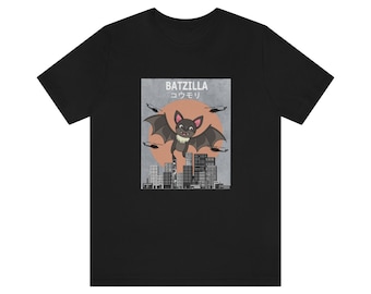 Batzilla コウモリ おもしろTシャツ 動物 大人 女の子 男の子 Tシャツ