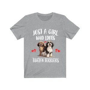 Solo una ragazza che ama i cani Terrier tibetani Camicia, Camicia amante dei cani, Cane Terrier tibetano, T-shirt regalo per bambini con animali