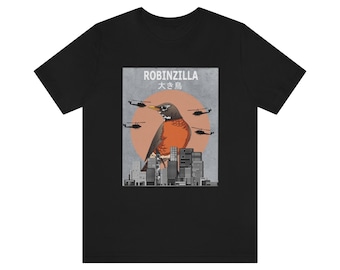 Robinzilla American Robins Shirt, Funny Robin Lover Shirt, Birding Shirt, Robin Bird Lover Gift, Animal Adult Kids T-Shirt