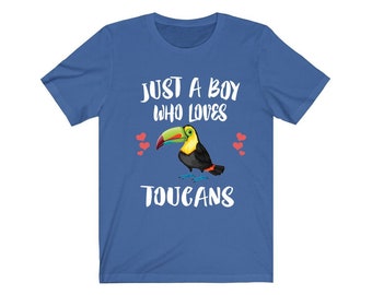 Just A Boy Who Loves Toucans Shirt, Toekan Lover Shirt, Toekan Shirt, Birding Lover Gift, Dierlijke Shirt