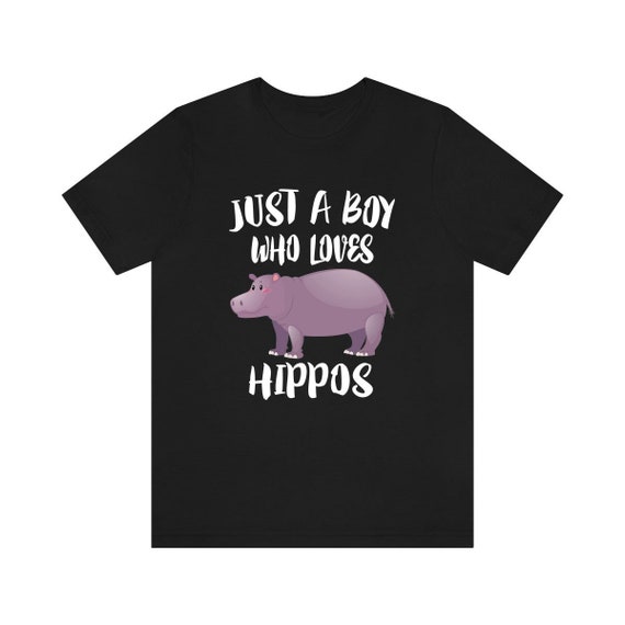 Just A Boy Who Loves Hippos T-Shirt Funny Hippo Tee Just A Boy Who Loves Hippos T-Shirt Funny Hippo Tee