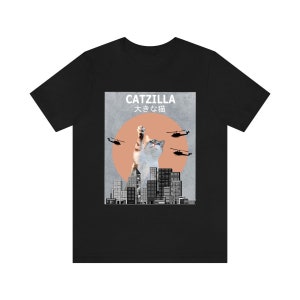 Catzilla Cat Shirt, Cat Lover Shirt, Cat Shirt, Cat Funny Shirt, Cat Lover Gift, Cat Boy Girl T-Shirt