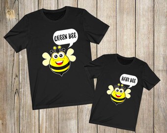 Queen Bee Shirt, Mama Bee Shirt, Baby Bienen Shirt, Sohn Tochter Familie Passendes Geschenk T-Shirts