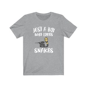 Just A Boy Who Loves Snakes Shirt, Snake Lover Shirt, Snake Shirt, Cobra Lover Gift, Animal Adult Kids T-Shirt