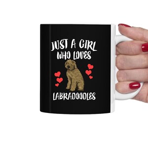 Just A Girl Who Loves Labradoodles Dog Tea Coffee Mug, Labradoodle Lover Gift, Dog Animal Mug