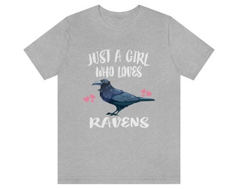 Camiseta "Solo una chica que ama a los cuervos", Camiseta para observar aves
