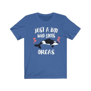 Just A Boy Who Loves Orcas Whales Shirt, Orca Lover Shirt, Orca Shirt, Whale Lover Gift, Animal Adult Kids T-Shirt