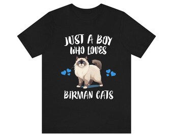 Nur ein Junge, der Birma Katzen liebt Shirt, Katzen-Liebhaber-Geschenk