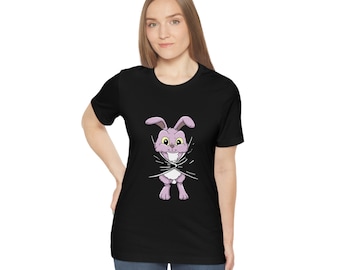 Bunny Hiding Under The T-Shirt, Rabbit Lover Shirt, Bunny Lover Shirt, Funny Bunny Shirt, Rabbit Boy Girl Gift, Animal Adult Kids T-Shirt