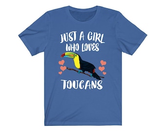 Just A Girl Who Loves Toucans Shirt, Toucan Lover Shirt, Toucan Gift, Vogels Birding Animal Lover Volwassen Peuter Baby Kids Gift T-Shirt
