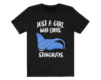 Just A Girl Who Loves Stingrays Shirt, Cute Stingray Shirt, Stingray Lover Shirt, Ocean Animal Lover Adult Toddler Infant Kids Gift T-Shirt