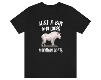 Juste un garçon qui aime la chemise des chèvres de montagne, chemise d’amoureux de la chèvre de montagne, chemise de chèvre, cadeau d’amoureux de la chèvre, t-shirt pour enfants adultes animaux