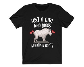 Chemise Just A Girl Who Loves Mountain Goats, cadeau animal