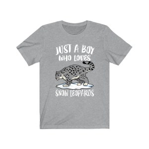 Just A Boy Who Loves Snow Leopards Shirt, Snow Leopard Lover Shirt, Leopard Shirt, Leopard Lover Gift, Animal Adult Kids T-Shirt