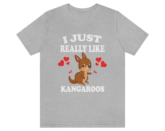 Ik hou gewoon echt van Kangoeroes Ok Shirt, Kangaroo Lover Shirt, Kangaroo Lover Gift, Animal Lover Shirt, Volwassen Peuter Baby Kids Gift T-Shirt