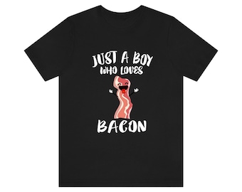 Solo un niño que ama la camisa de tocino, la camisa de amante del tocino, la camisa de tocino, el regalo de tocino, el adulto animal Camiseta para niños