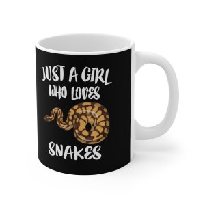 Just A Girl Who Loves Snakes Python Tee Kaffeetasse, Schlangenliebhaber Geschenk, Schlangentier Tasse