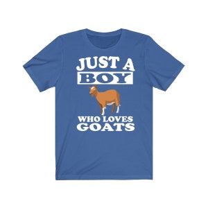 Just A Boy Who Loves Goats Shirt, Goat Lover Shirt, Goat Shirt, Goat Lover Gift, Animal Adult Kids T-Shirt