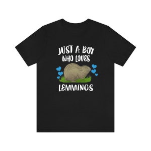 Just A Boy Who Loves Lemmings Shirt, Lemming Lover Shirt, Lemming Shirt, Lemming Shirt, Animal Adult Kids T-Shirt