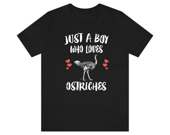 Juste un garçon qui aime la chemise d’autruche, la chemise d’amour d’autruche, la chemise d’autruche, le cadeau d’amour d’autruche, le t-shirt animal adulte pour enfants