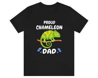 Proud Chameleon Dad Shirt, Chameleon Lizard Lover Gift, Chameleon Reptile Owner , Lizard Lover Boy T-Shirt