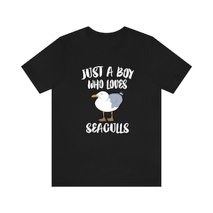 Just A Boy Who Loves Seagulls Birds Shirt, Seagull Lover Shirt, Birding Shirt, Seagull Lover Gift, Animal Adult Kids T-Shirt