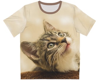 Brown Cat Kitty T-Shirt, Cute Cat Shirt, Cute Kitty Lover Shirt, Cat Owner Gift, Boy Girl Cat Shirt, Animal Adult Kids T-Shirt