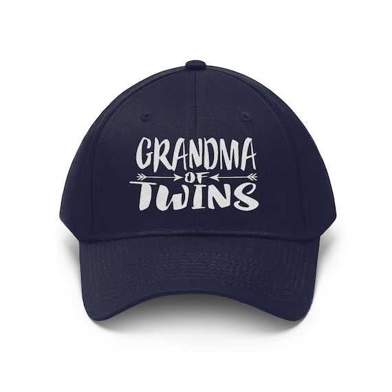 Grandma of Twins Grandmother Gift Unisex Twill Hat - Etsy
