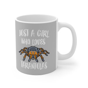 Just A Girl Who Loves Tarantulas Tee Coffee Mug, Tarantula Lover Gift, Spider Animal Mug