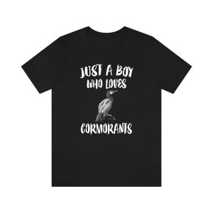 Just A Boy Who Loves Cormorants Birds Shirt, Cormorant Lover Shirt, Birding Shirt, Cormorant Lover Geschenk, Animal Adult Kids T-Shirt