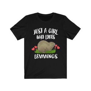 Just A Girl Who Loves Lemmings Shirt, Lemming Lover Gift, Lemming Shirt, Animal Lover Adult Toddler Infant Kids Gift T-Shirt